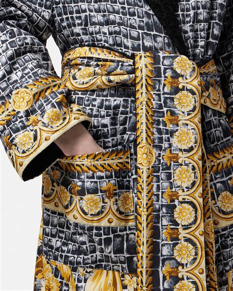 versace baroccodile|Versace barocco bathrobes.